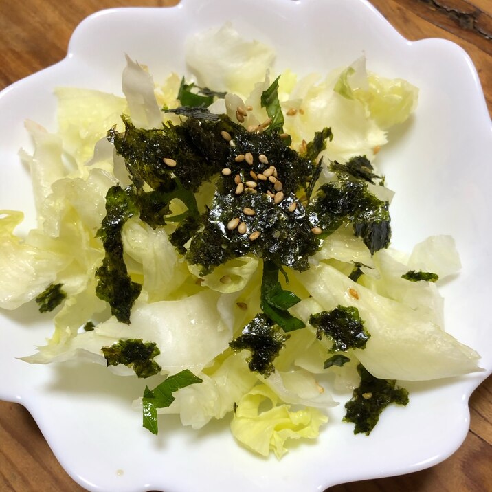 レタスと韓国海苔サラダ